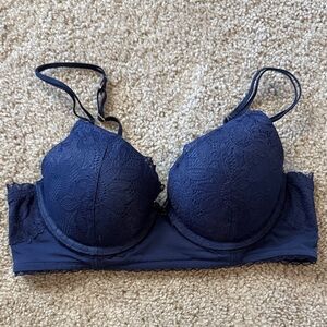 Aerie Lace Detail Deep Blue Bra